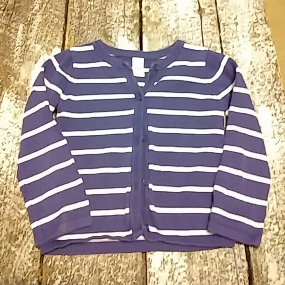 Blue and white striped Old Navy cardigan